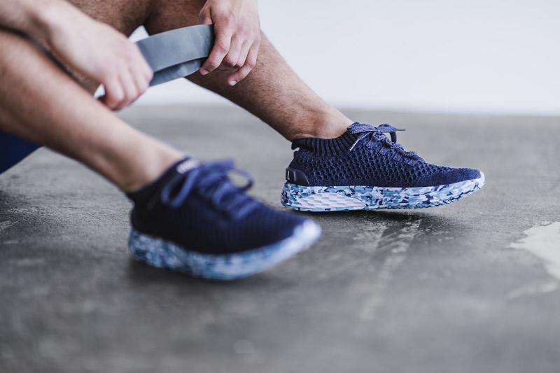 Nobull Midnight Wild Ocean Knit Runner Men's Running Shoes Navy | USA B1092E